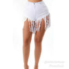 Betty Boop Fringe Shorts ( White) Stilettos Fashion