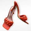 Cannes Festival Squared Toe Mule (Orange) Legend