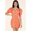 Coco Peach Mini Dress (Peach) Stilettos Fashion