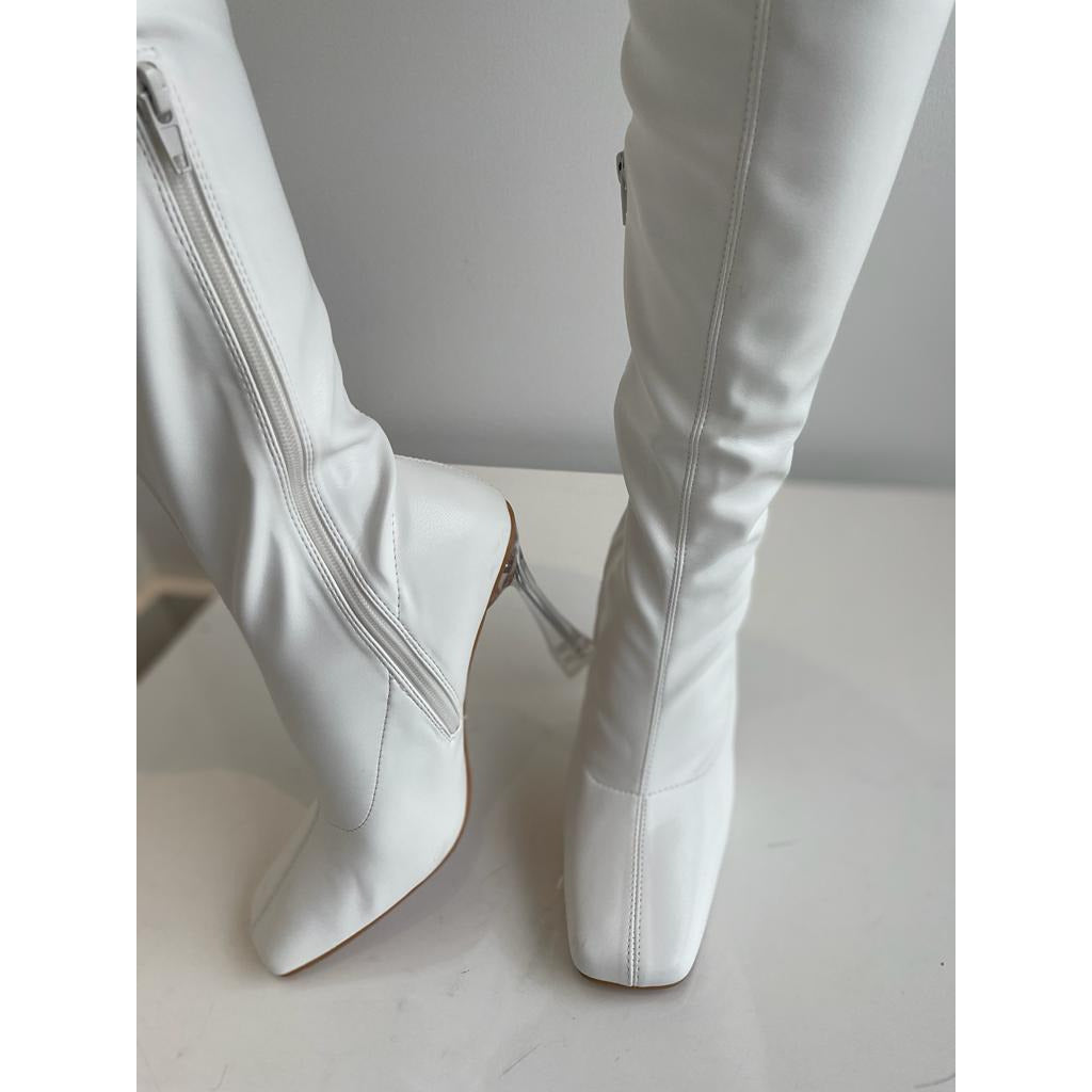 Galaxy Thigh High Boot (White)
