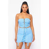 Martina Corsette Style Skirt Set ( Blue) Hot & Delicious