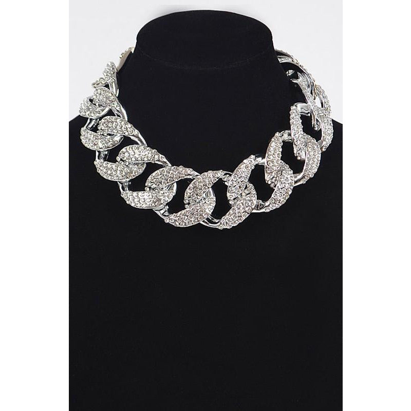 Oversized Stone Chain Necklace H & D Accessories