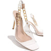 Shelli Chain Slingback Stiletto Heel (white) Mixx