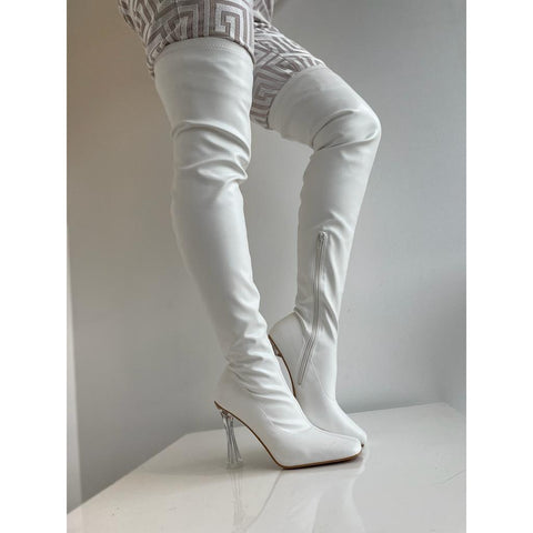 White Galaxy Thigh High Boot (White) Mixx