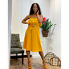 Yellow Spaghetti Strap Summer Dress