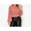Long Sleeve Semi Sheer Top - Dusty Rose
