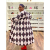 Diamond Cut Print Maxi Duster