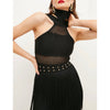 Fringe Bandage Midi Dress - Black