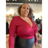 Long Sleeve Body Blouse - Wine