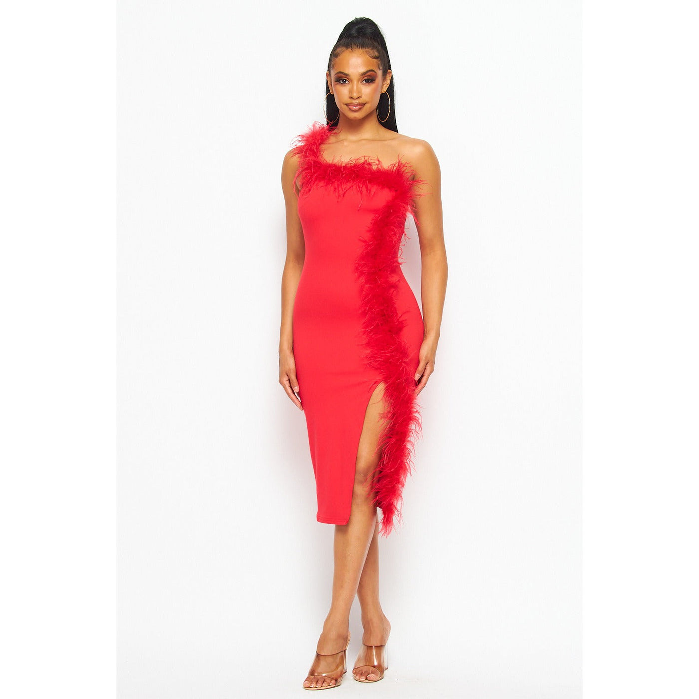 Fur Baby Bodycon Midi Dress Stilettos Fashion Boutique Fur Baby Bodycon Midi Dress Stilettos Fashion Boutique
