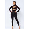 Missy Velour Jumpsuit - Chocolate