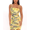 CiCi Yellow Plus Size Ruched Dress