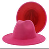 DNice Fuchsia Fedora Hat (Red Bottom)
