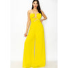 Savannah Chiffon Jumpsuit -Yellow
