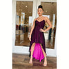 Pink Purple HiLow Chiffon Maxi Dress