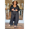 Plus 3pc Black Duster Pant Set